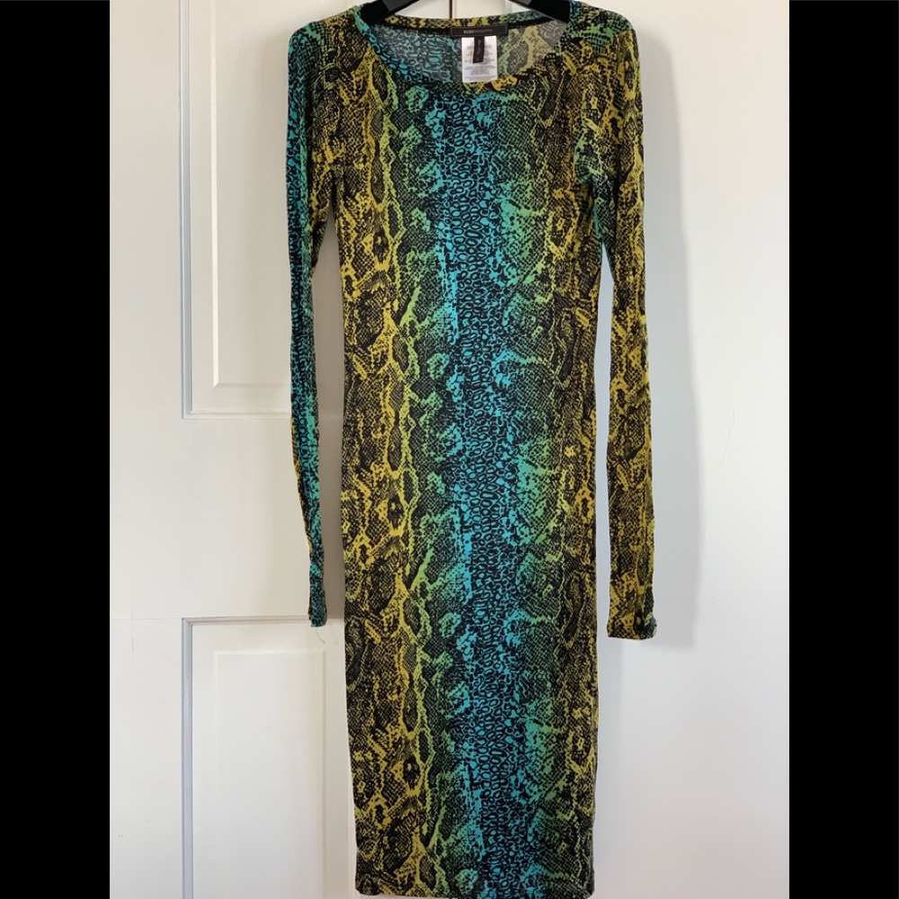 BCBGMAXAZRIA  print jersey dress